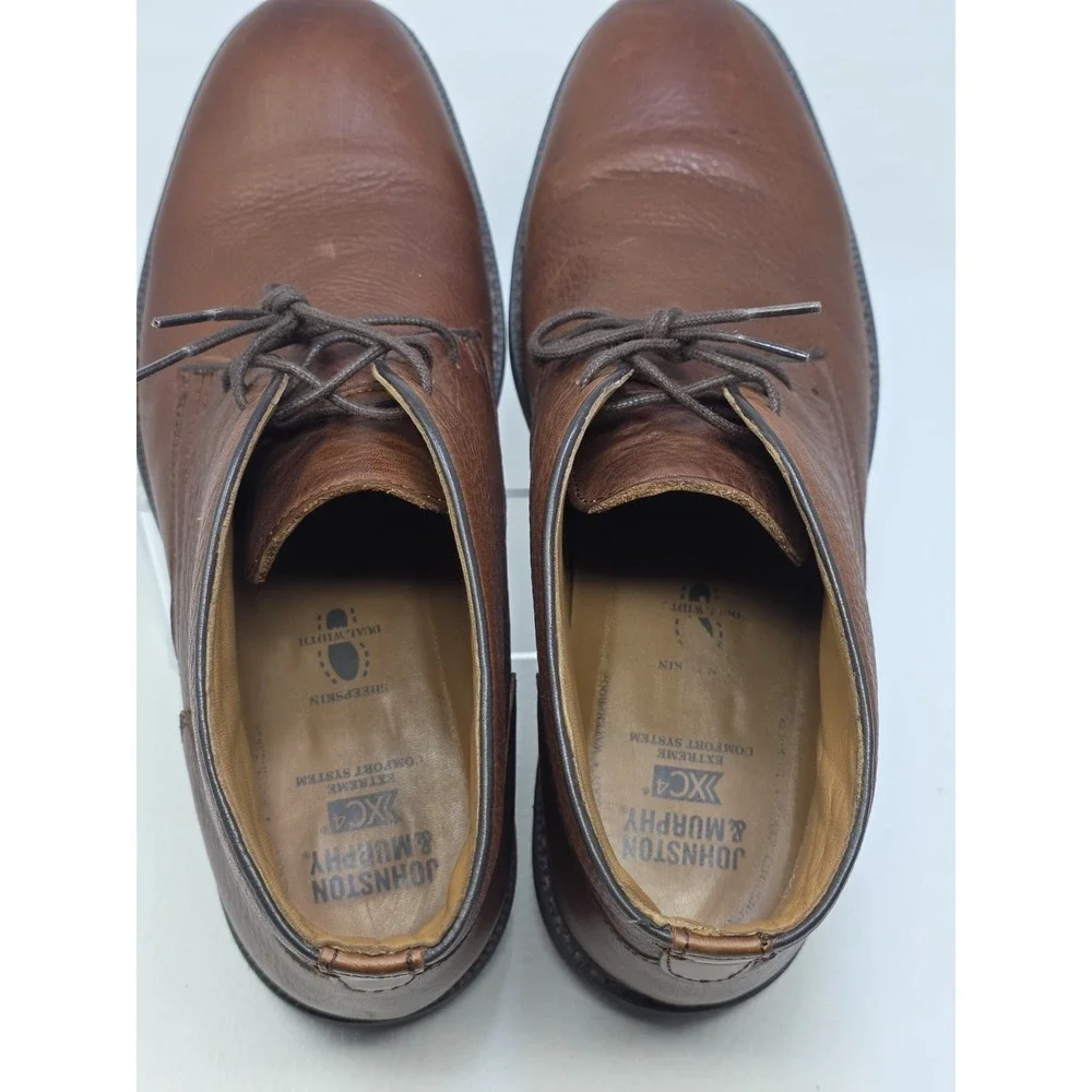 Johnston & Murphy XC4 Boots Mens Size 10M Brown Leather Chukka Waterproof Casual
